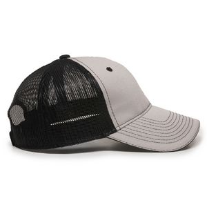 Garment Washed Trucker Hat w/Mesh Back