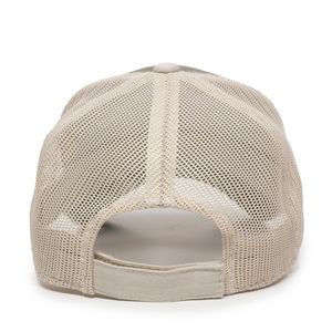 Garment Washed Trucker Hat w/Mesh Back