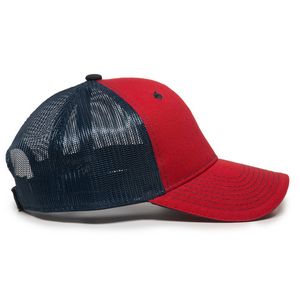 Garment Washed Trucker Hat w/Mesh Back