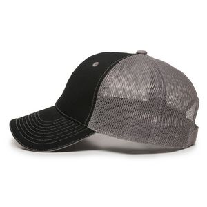 Garment Washed Trucker Hat w/Mesh Back