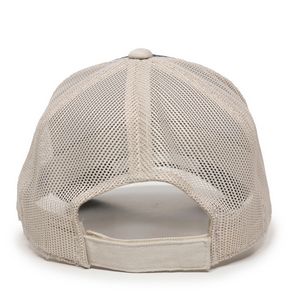 Garment Washed Trucker Hat w/Mesh Back