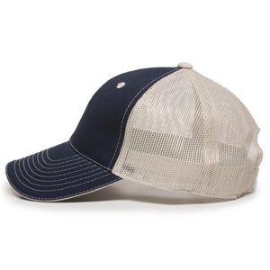 Garment Washed Trucker Hat w/Mesh Back