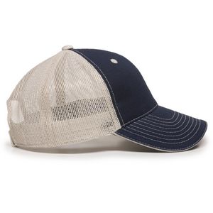 Garment Washed Trucker Hat w/Mesh Back