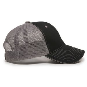 Garment Washed Trucker Hat w/Mesh Back