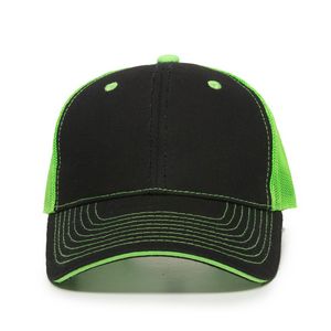 Garment Washed Trucker Hat w/Mesh Back