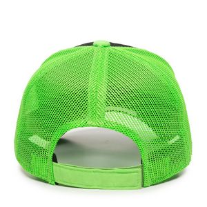 Garment Washed Trucker Hat w/Mesh Back