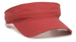Garment Washed Visor w/Hook & Loop Back