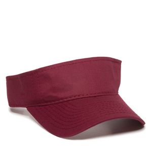 Garment Washed Visor w/Hook & Loop Back