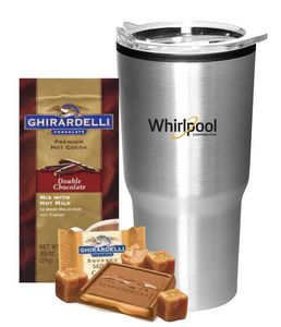 Ghirardelli Cocoa & Chocolate Square with 20 oz. Stainless Tumbler