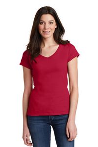 Gildan Softstyle Women's Fit V-Neck T-Shirt.
