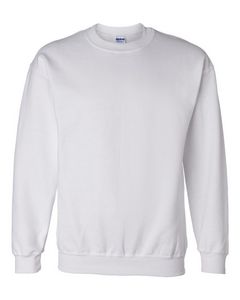GildanÂ® DryBlendÂ® Crewneck White Sweatshirt