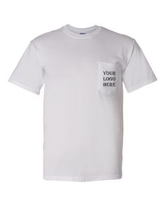 GildanÂ® DryBlendÂ® Pocket White T-Shirt