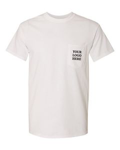 GildanÂ® Heavy Cottonâ„¢ Pocket White T-Shirt