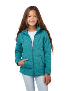 Girls' Ashton Sweater Knit Fleece Jacket