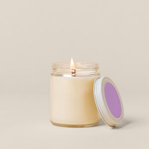 Glass Jar Candle w/Lid - Label