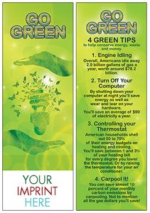 Go Green Bookmark