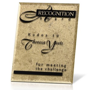 Gold Leafed Plaque - Gold Risk Taker 9x12