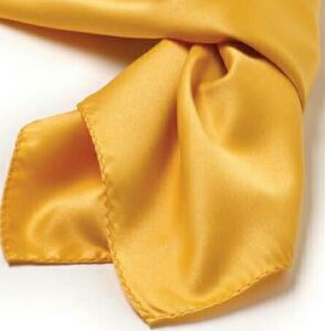 Gold Polyester Satin Scarf - 8"x45"