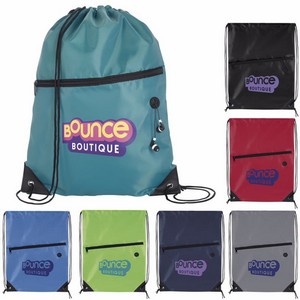 Good Valueâ„¢ Front Zip Drawstring Backpack
