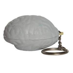Gray Brain SqueeziesÂ® Stress Reliever Key Ring