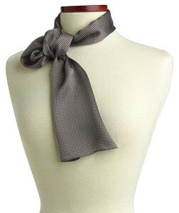 Gray Carlton Silk Scarf - 21"x21"