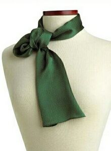 Green Carlton Silk Scarf - 8"x45"