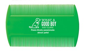 Green Neon Flea Comb (3.5" x 2.063")