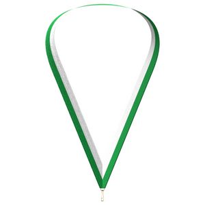 Green & White Neckband (7/8" x 34")
