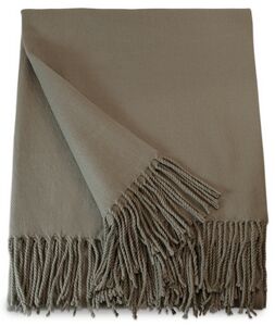 Grey Acrylic Throw Blanket
