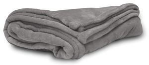 Grey Micro Fleece Throw Blanket