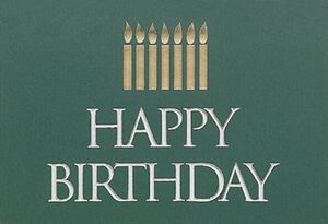 Happy Birthday Candles Everyday Business Note Card (3 1/2"x5")