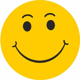 Happy Face Decal w/Eyebrows (Set of 12)