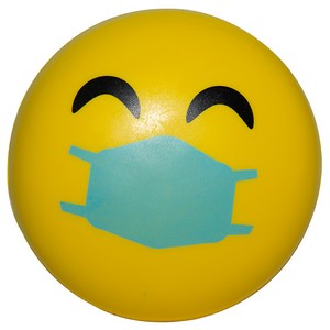 Happy PPE Emoji SqueeziesÂ® Stress Reliever