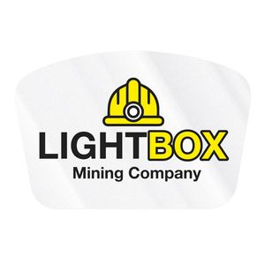 Hard Hat Sticker | Curved Rectangle | 2" x 3" | Clear Vinyl