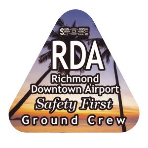 Hard Hat Sticker | Triangle | 2 1/8" x 2 1/4" | White Vinyl | Full Color
