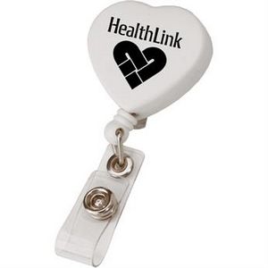 Heart Retractable Badge Holder