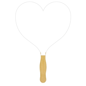 Heart Sandwiched Hand Fan (2 Side/Four Color Process)