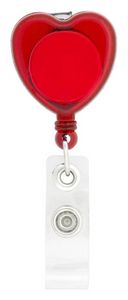 Heart-Shaped Retractable Badge Holder