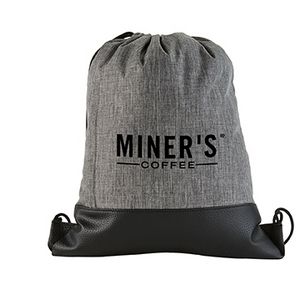 Heathered Drawstring Backpack
