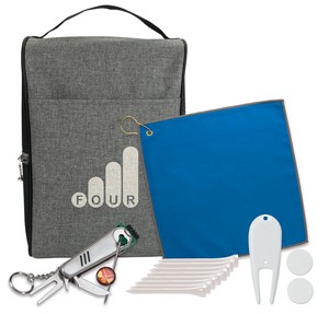 Heathered Shoe Bag Golf Kit
