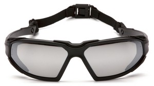 Black Frame with Silver Mirror Anti-Fog Lens