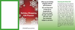 Holiday Shopping Gift Planner Pocket Pamphlet