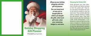 Holiday Shopping Gift Planner w/Santa Pocket Pamphlet