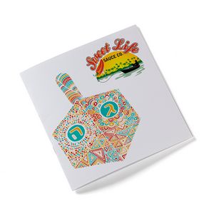 Holiday Theme Deluxe Adult Coloring Book & 8-Color Pencil Set (7"x7")