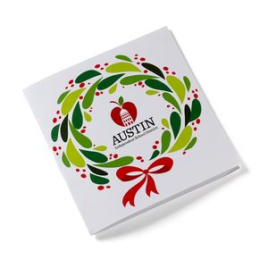 Holiday Theme Deluxe Adult Coloring Book & 8-Color Pencil Set (7"x7")