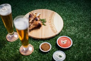 Homerun Baseball Cutting & Cheese Board/Serving Tray