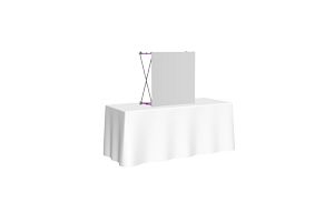 Hopup 2.5ft Straight Tabletop Frame & Fitted Graphic