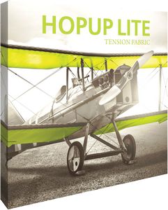 Hopup Lite 8ft Straight Full Height Tension Fabric Display & Fitted Graphic