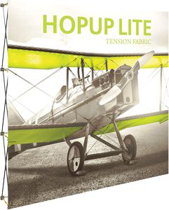 Hopup Lite 8ft Straight Full Height Tension Fabric Display & Front Graphic