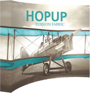 Hopupâ„¢ 10ft wide Curved Display & Tension Fabric Graphic